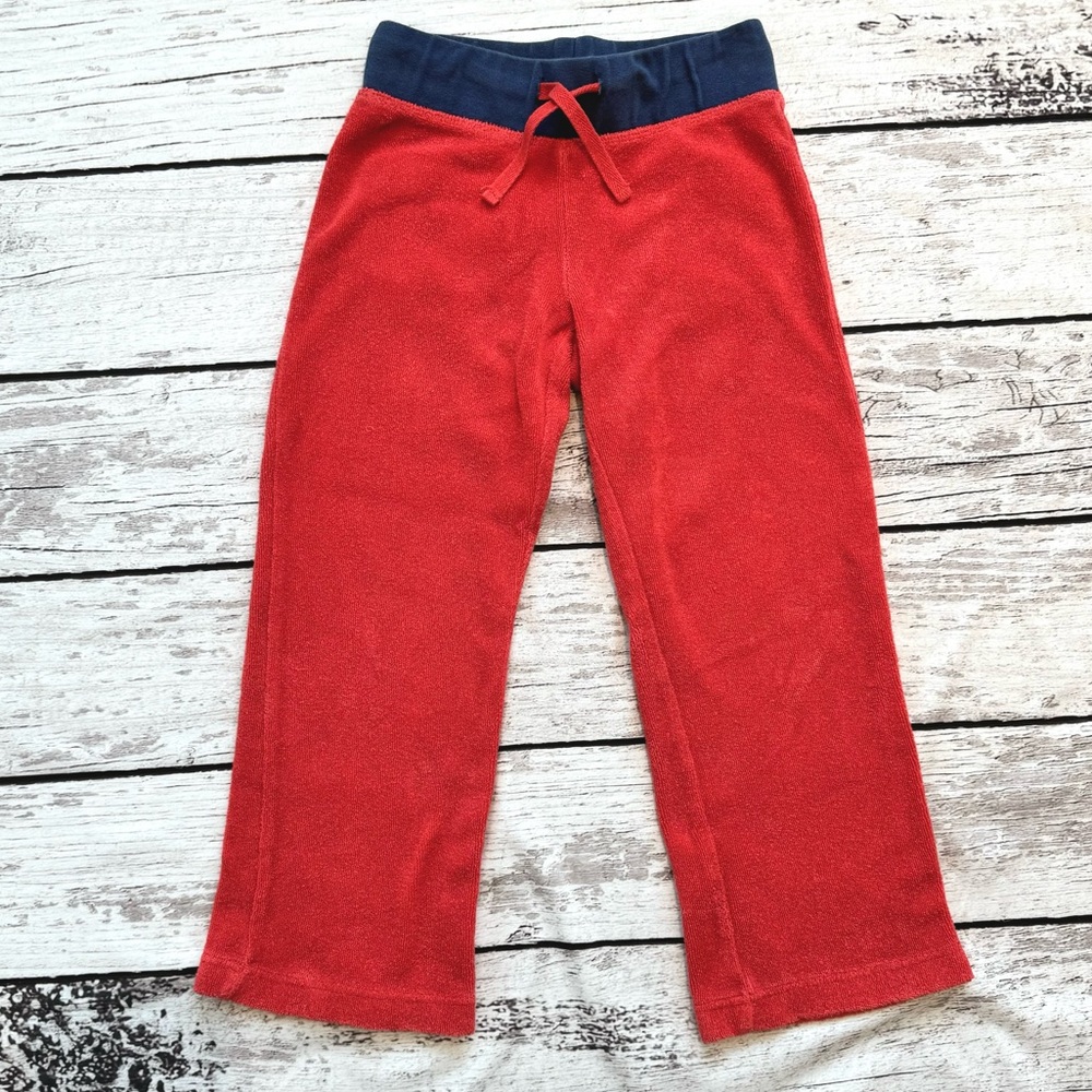 Mini Boden Red Terry Cloth Bottoms - 5T